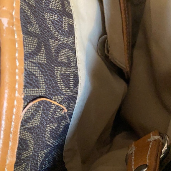 Gianni Bernini Signature Brown Tote - Picture 7 of 16